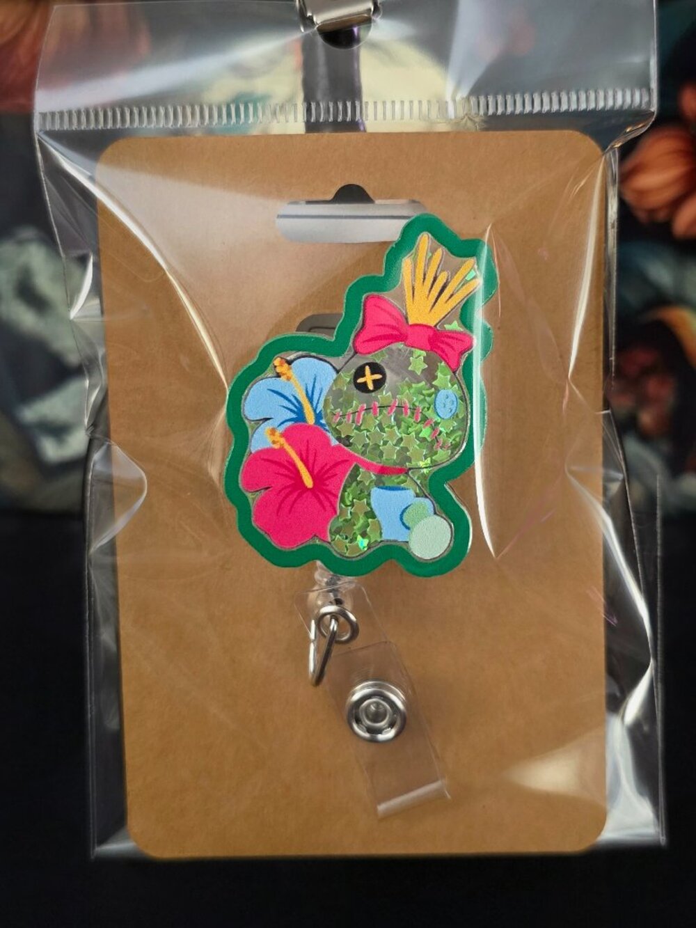 Lilo & Stitch Novelty Acrylic Badge Reel ID Holder